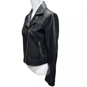 Jack by BB Dakota Sz S Anthropologie Classic Black Faux Leather Jacket